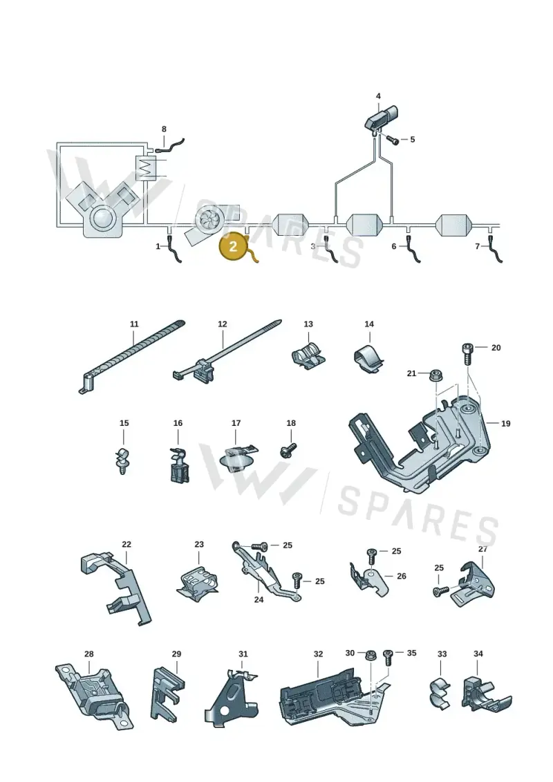 80A907807AN — Audi A6 (2018-2025) diagram 430906008, position 2