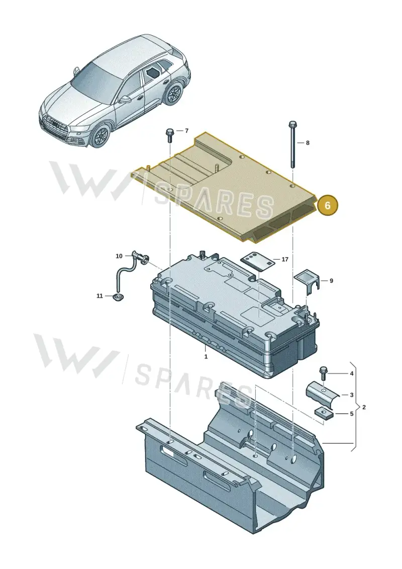 80A915398D — Audi Q5 (2016-2025) diagram 896915000, position 6