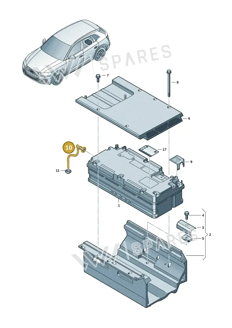80A915501A — Audi Q5 (2016-2025) diagram 896915005, position 10