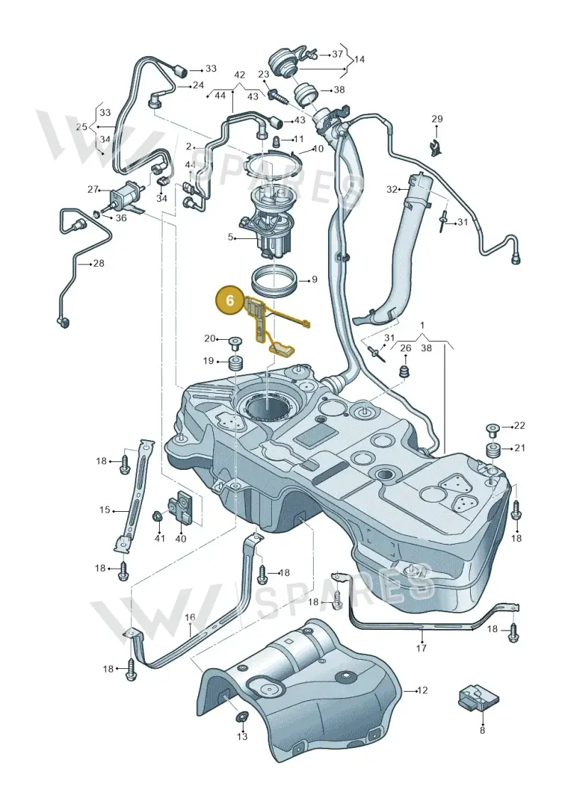 80A919047F — Audi Q5 (2016-2020) diagram 896201350, position 6