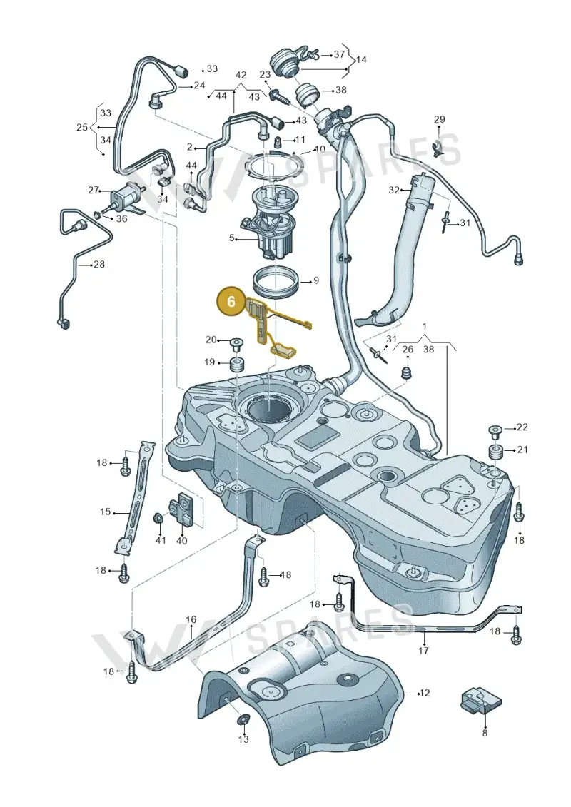 80A919047H — Audi Q5 (2016-2020) diagram 896201350, position 6
