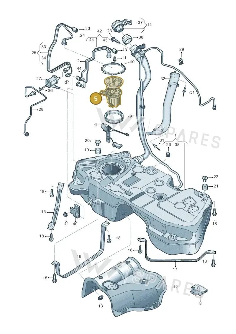 80A919087A — Audi Q5 (2016-2020) diagram 896201350, position 5