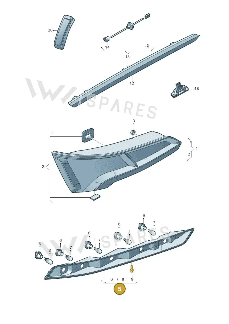 80A945069D — Audi Q5 (2016-2025) diagram 896945000, position 5