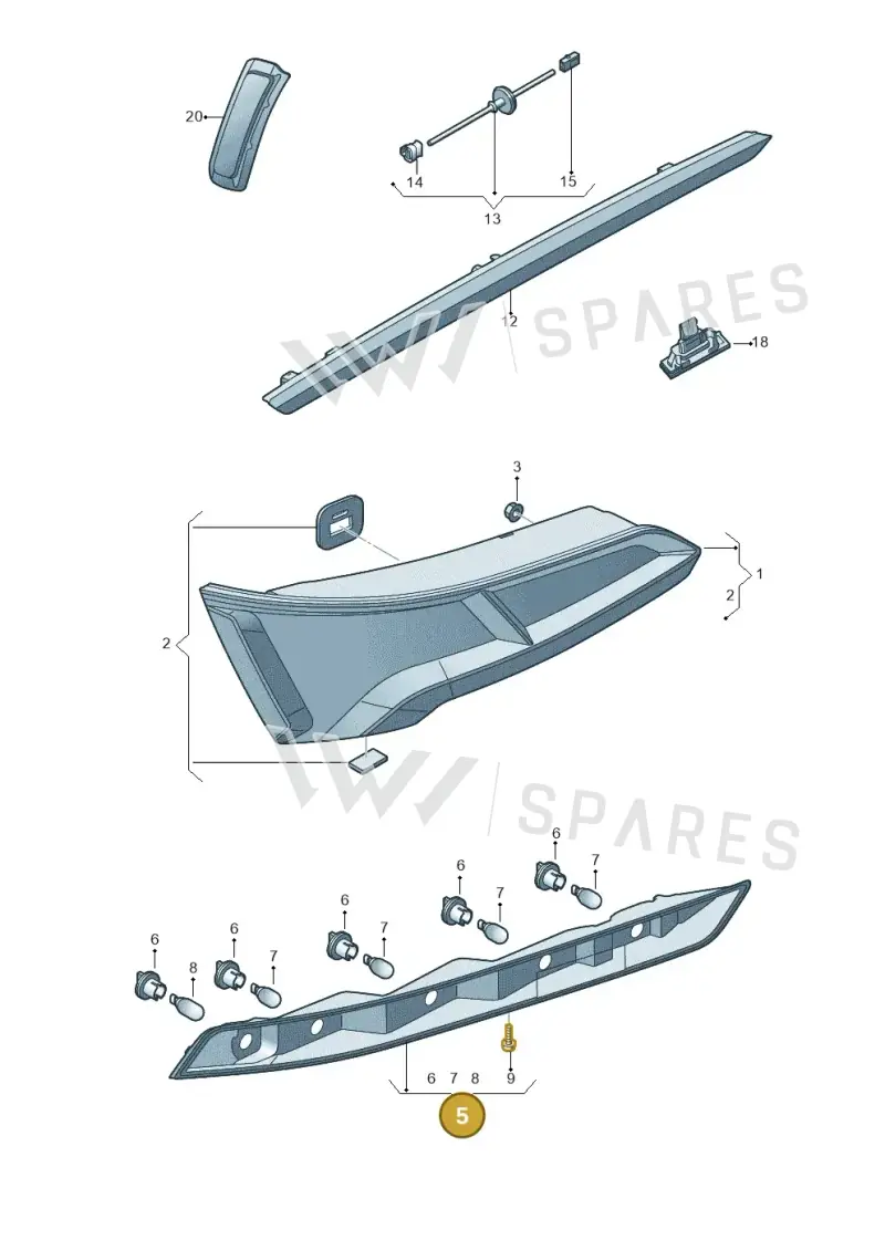 80A945069 — Audi Q5 (2016-2025) diagram 896945000, position 5