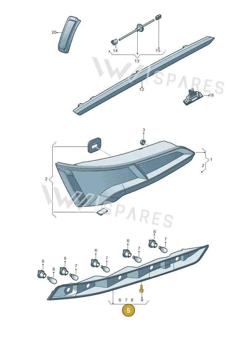 80A945070 — Audi Q5 (2016-2025) diagram 896945000, position 5