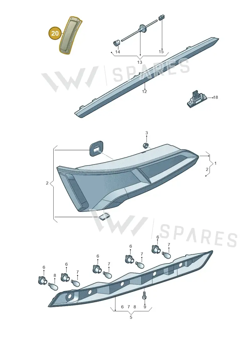 80A945071 — Audi Q5 (2016-2020) diagram 896945000, position 20