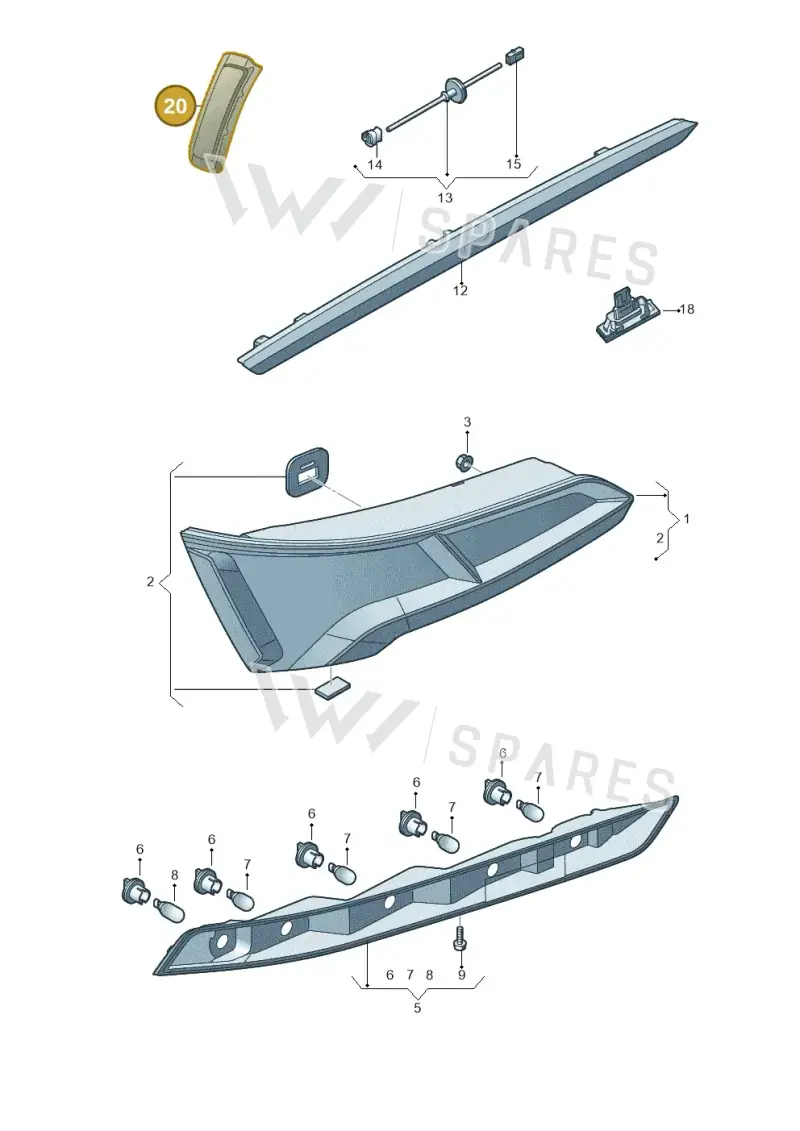 80A945072 — Audi Q5 (2016-2020) diagram 896945000, position 20