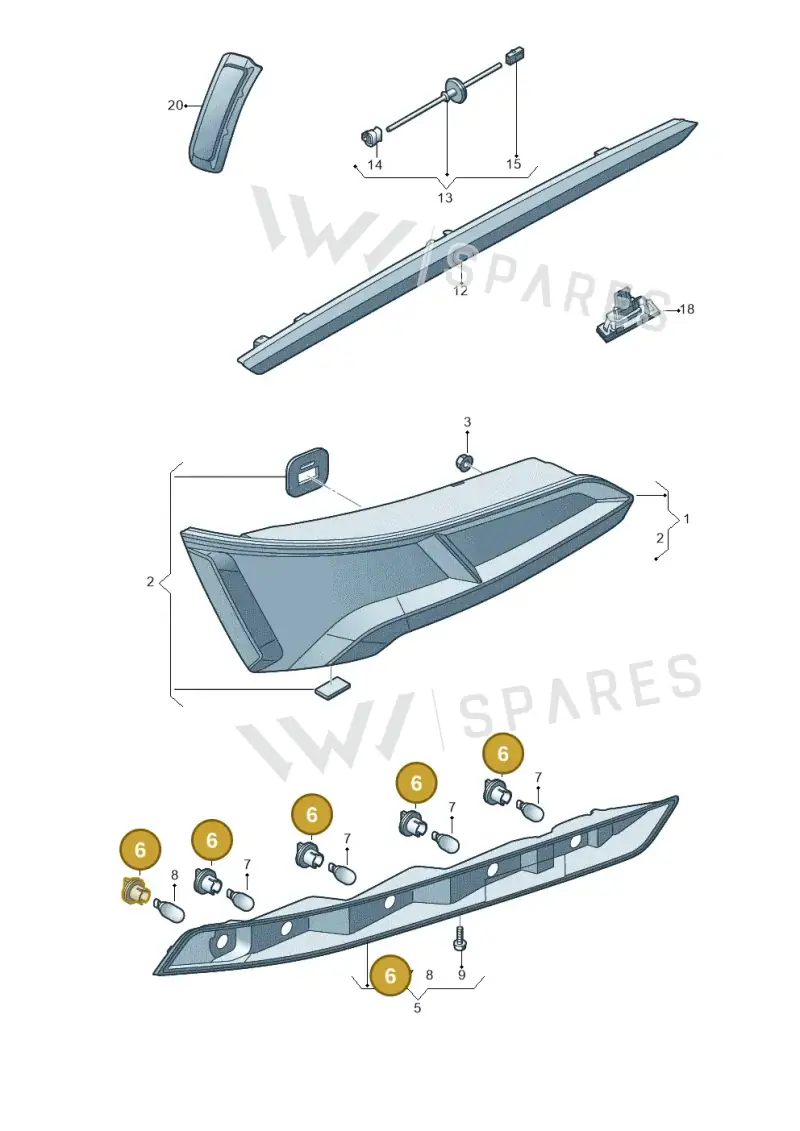 80A945221 — Audi Q5 (2016-2020) diagram 896945000, position 6
