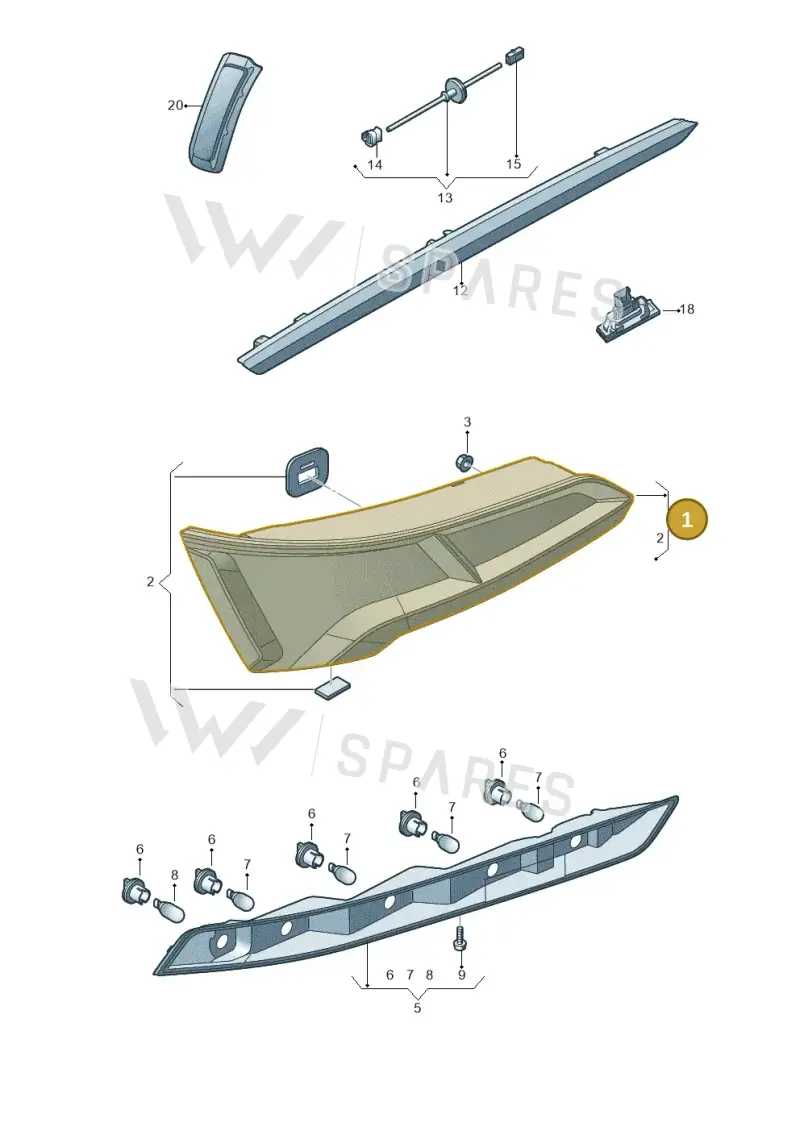 80A945308B — Audi Q5 (2016-2025) diagram 896945000, position 1