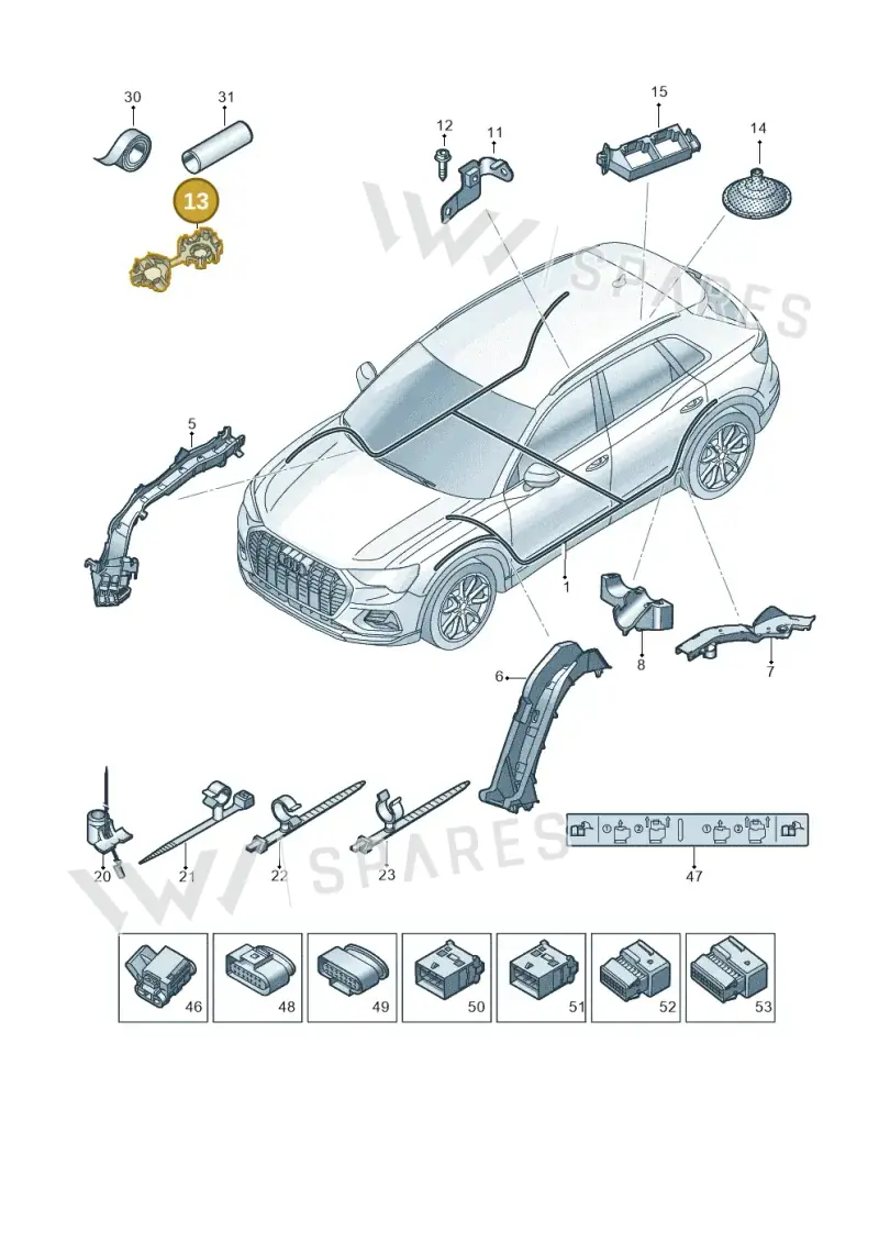 80A971260 — Audi Q4 Sportback (2021-2022) diagram 89a971950, position 13