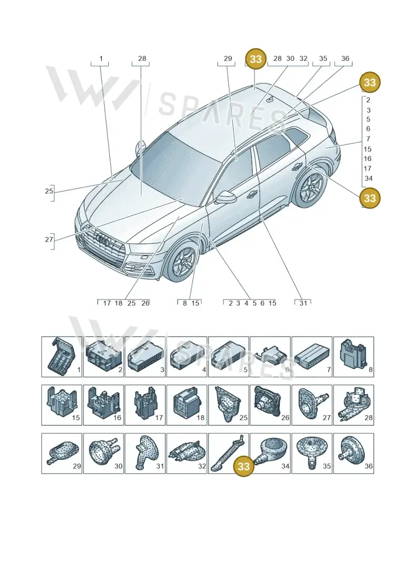 80A971840B — Audi Q5 (2016-2025) diagram 896971780, position 33