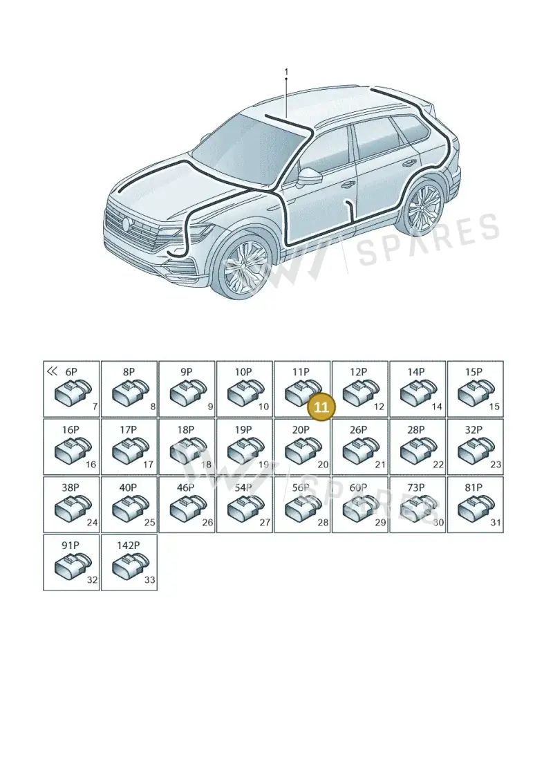 80A973711 — Volkswagen Touareg (2017-2025) diagram 439971810, position 11