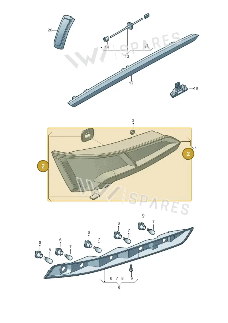 80A998191 — Audi Q5 (2016-2020) diagram 896945000, position 2