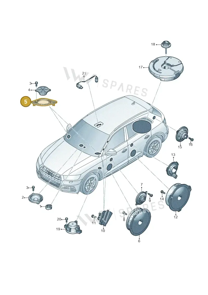 80B035428 — Audi Q5 (2016-2020) diagram 896035350, position 5