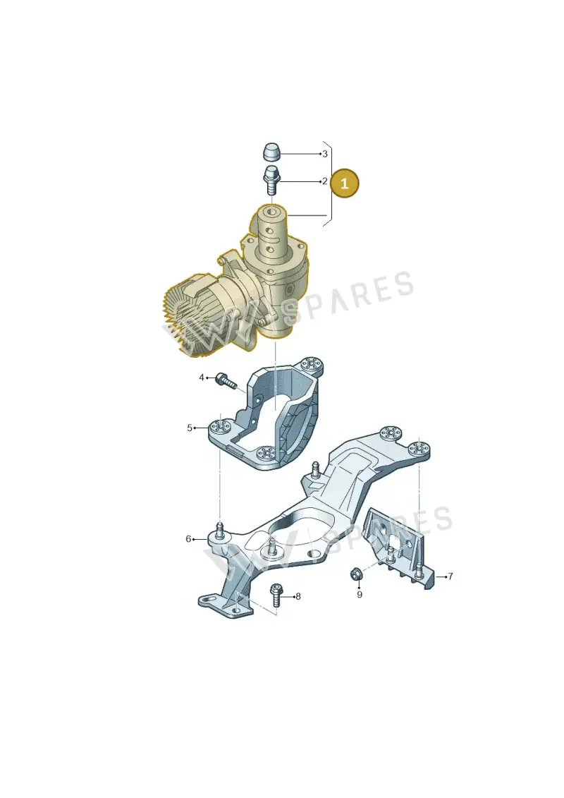 80B614307B — Audi Q5 (2016-2025) diagram 896614500, position 1