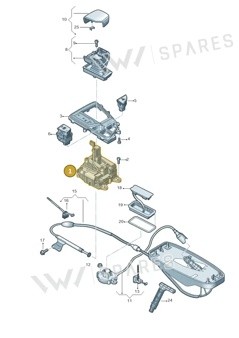 80B713041AC — Audi Q5 (2016-2025) diagram 896713100, position 1