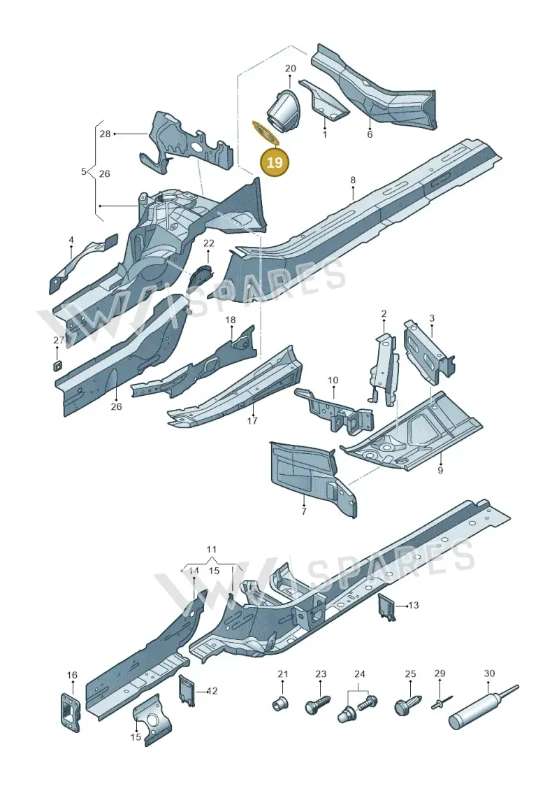 80B805227STL — Audi Q5 (2016-2020) diagram 896803000, position 19