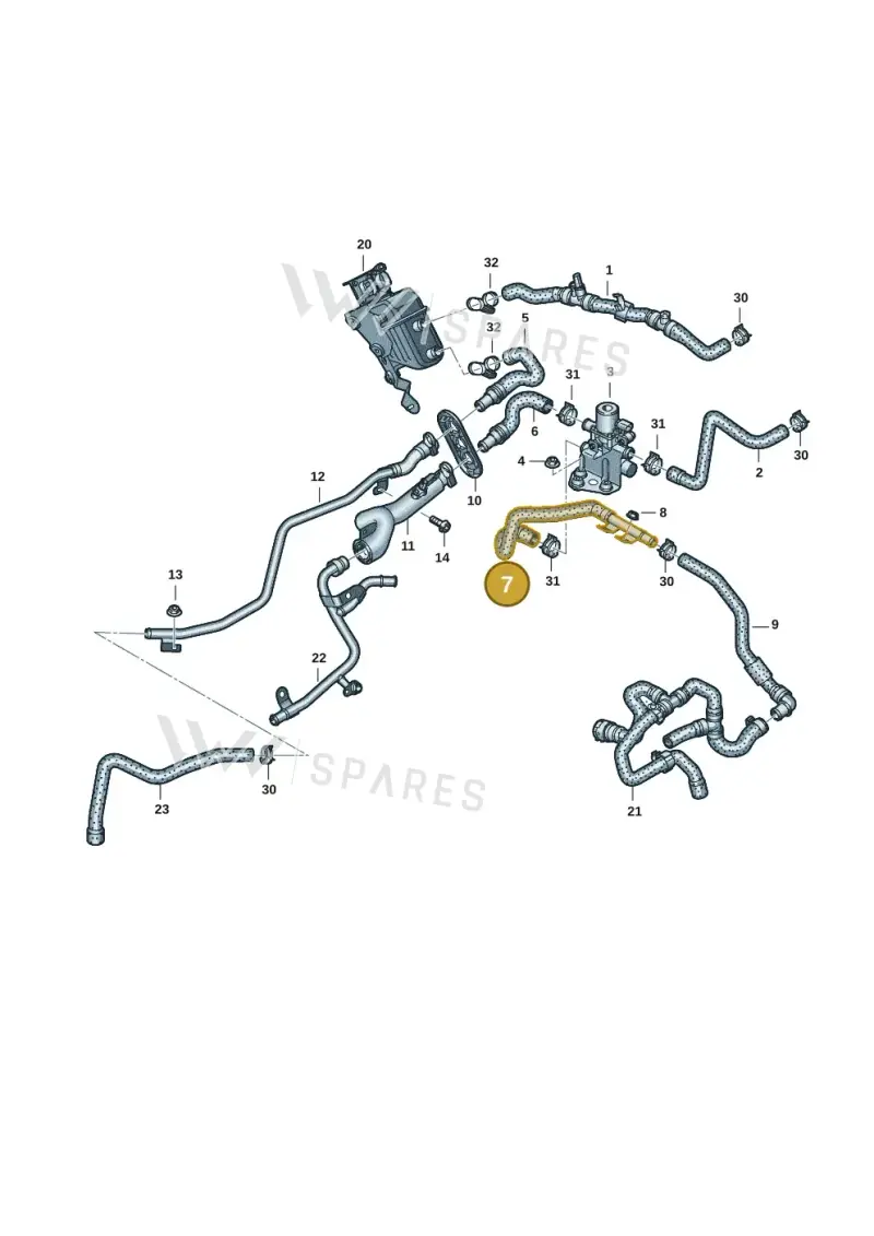 80B819332H — Audi Q5 (2016-2020) diagram 896121125, position 7
