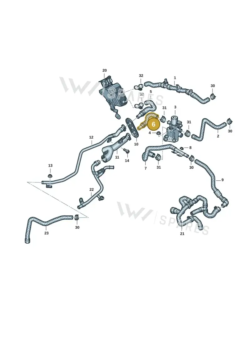 80B819350L — Audi Q5 (2016-2020) diagram 896121125, position 6