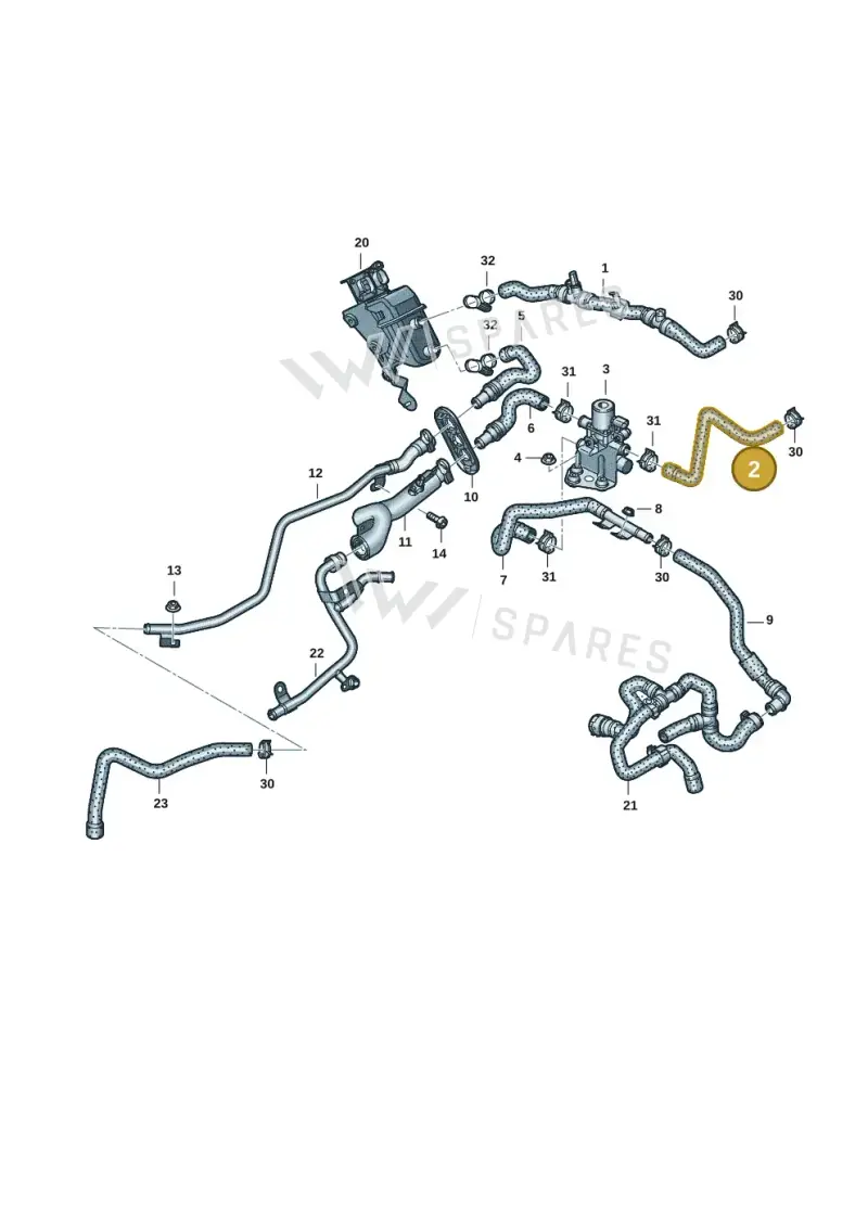 80B819373J — Audi Q5 (2016-2020) diagram 896121125, position 2