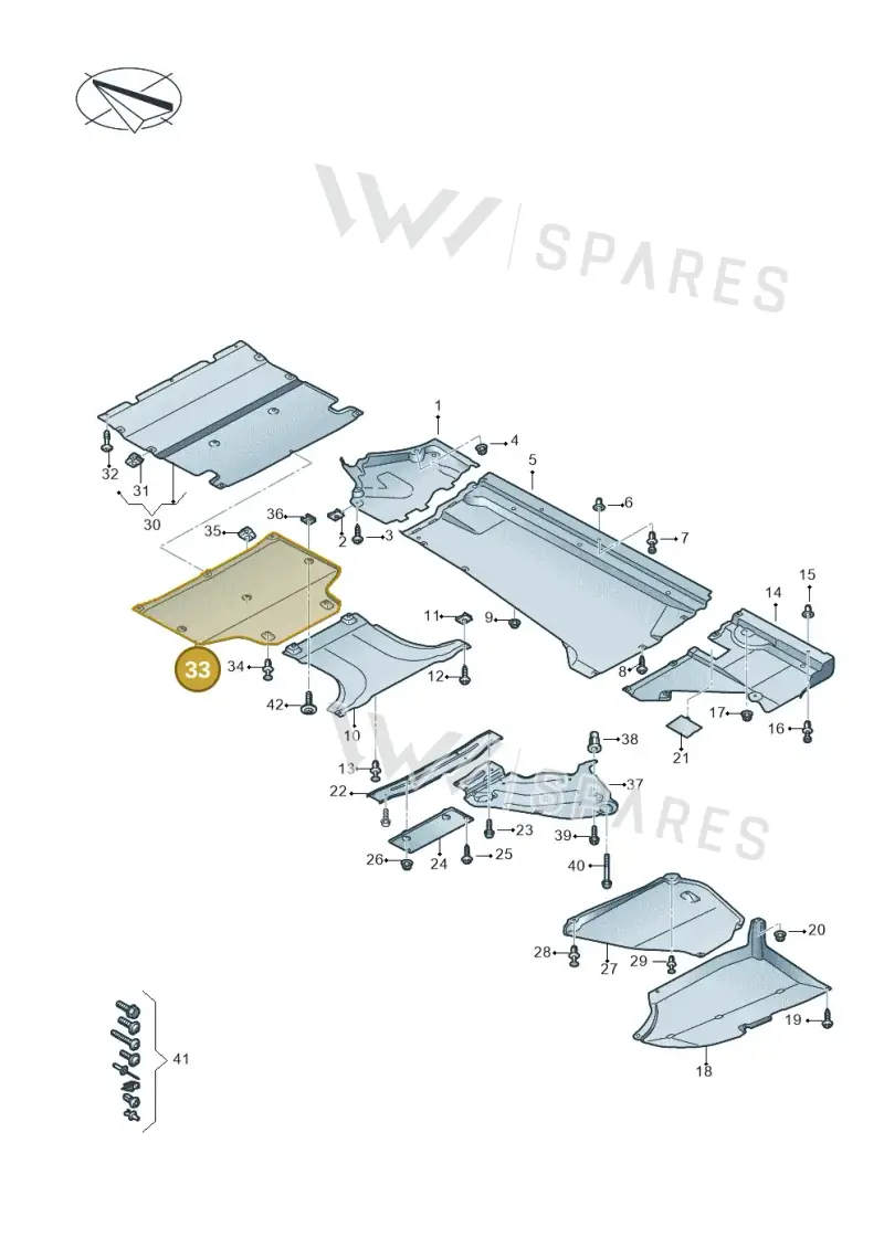80B863822D — Audi Q5 (2016-2025) diagram 896825000, position 33