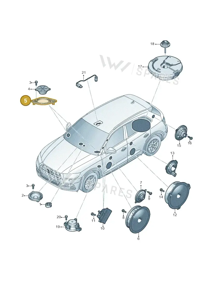 80C035428 — Audi Q5 (2016-2020) diagram 896035350, position 5