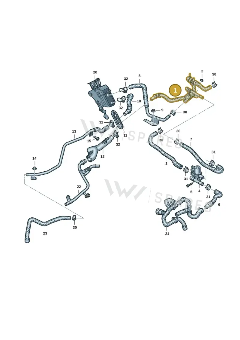 80C819342C — Audi Q5 (2016-2020) diagram 896121127, position 1