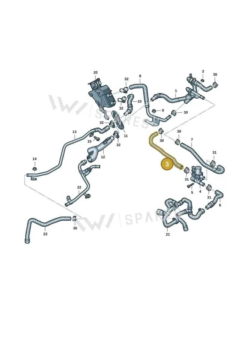 80C819373F — Audi Q5 (2016-2020) diagram 896121127, position 3