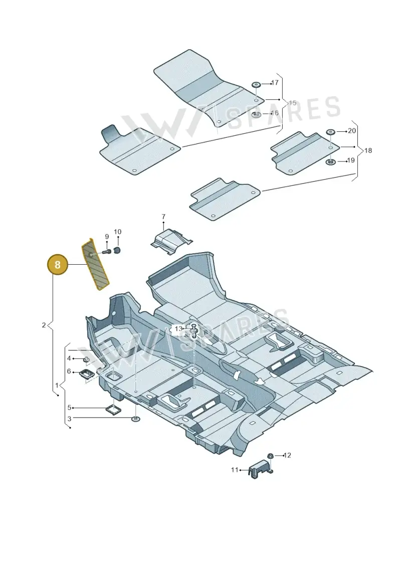 80C864777A3Q7 — Audi Q5 (2016-2025) diagram 896863000, position 8