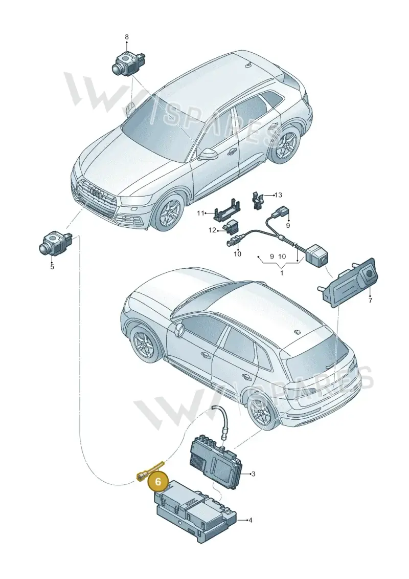 80D971192 — Audi Q5 (2016-2020) diagram 896907450, position 6