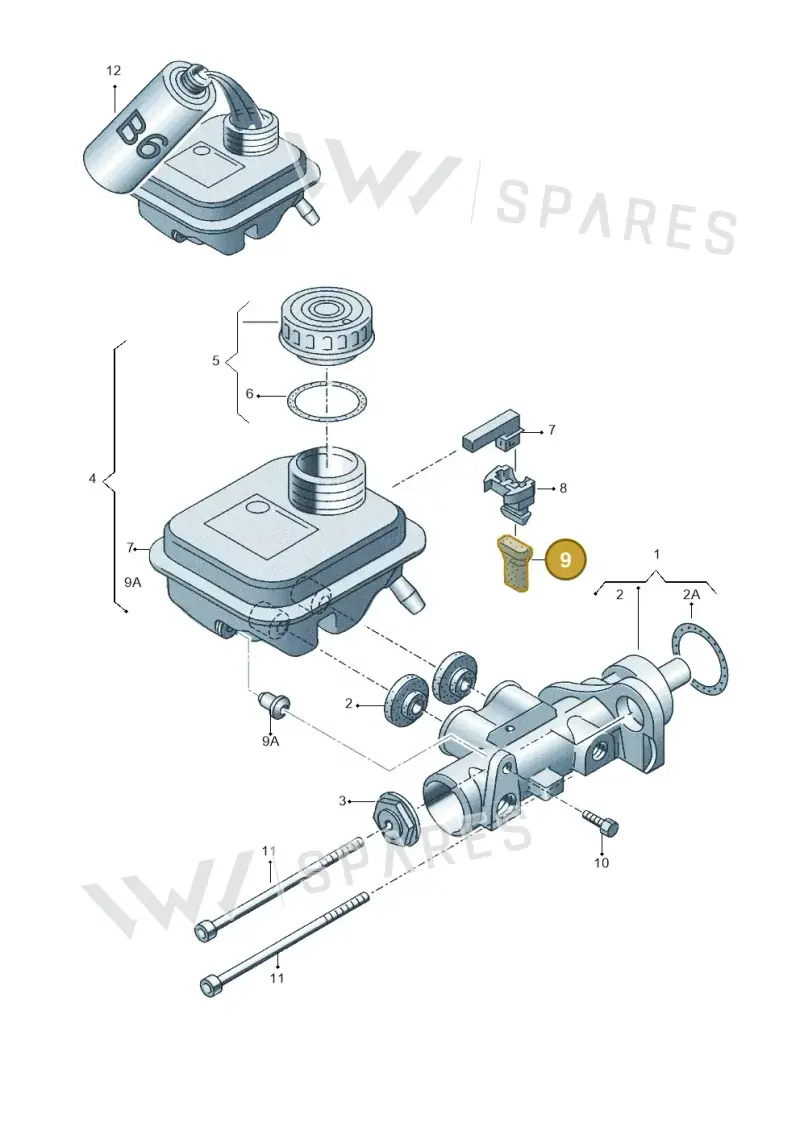 810972525 — Audi R8 Spyder (2015-2024) diagram 153611100, position 9