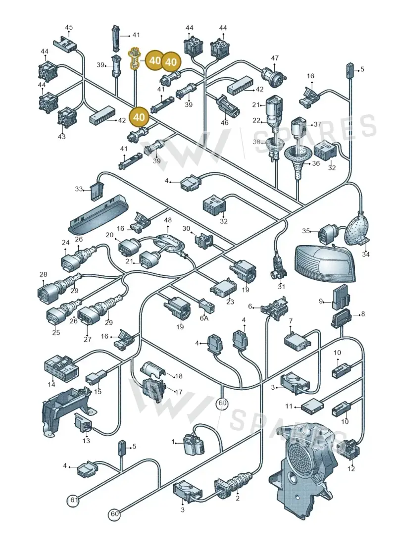 813972924 — Audi A3 Sportback (2008-2013) diagram 646971830, position 40