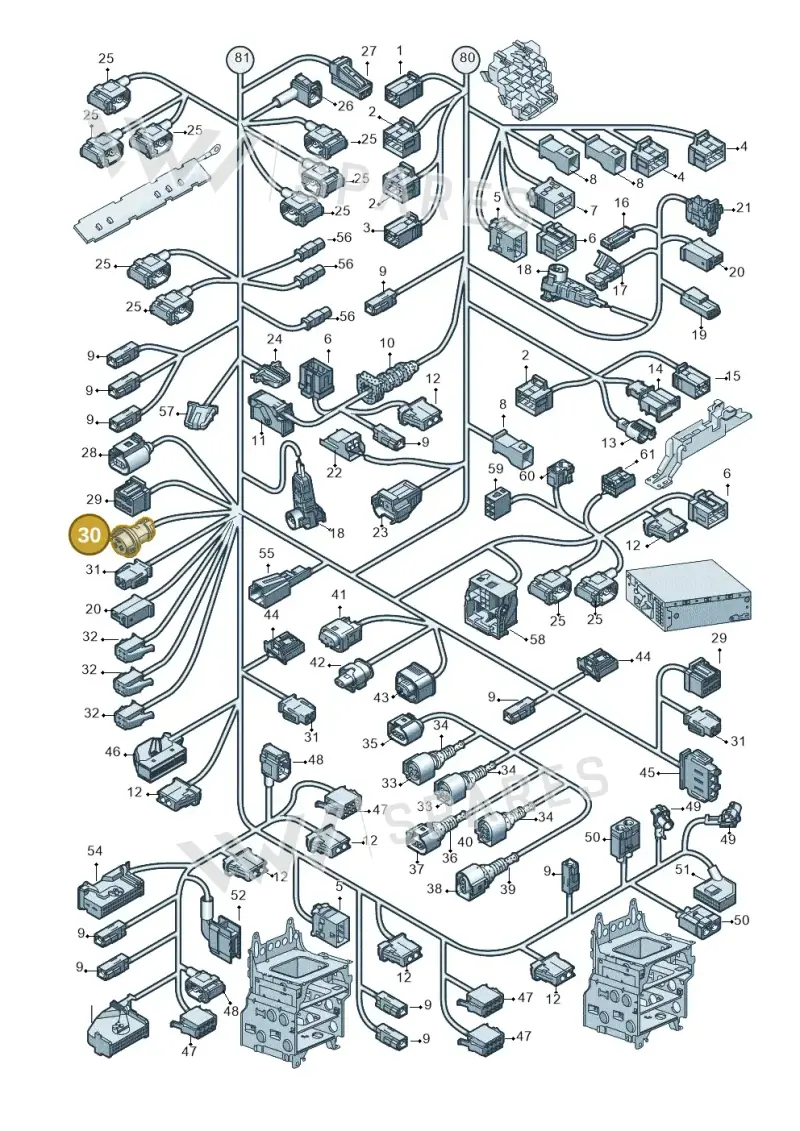 813972927 — Audi A6 2.7 TDI (2008-2011) diagram 648971830, position 30