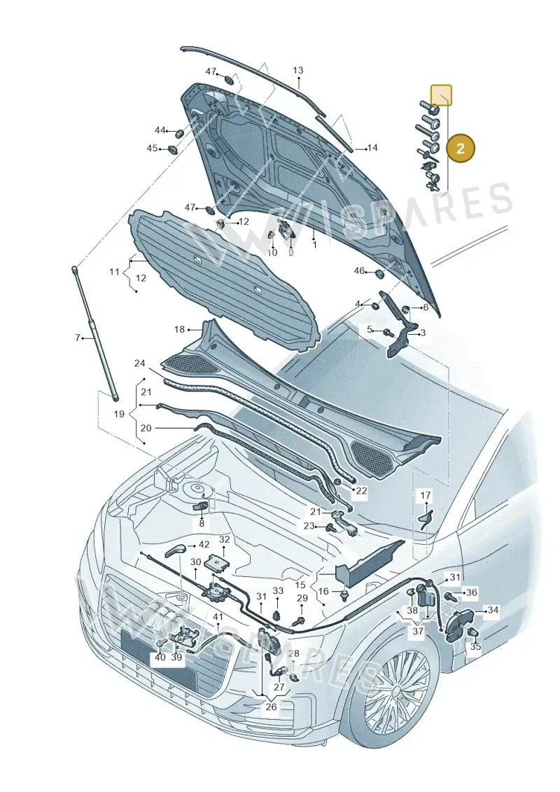 81A098615 — Audi Q2 (2016-2025) diagram 803823000, position 2