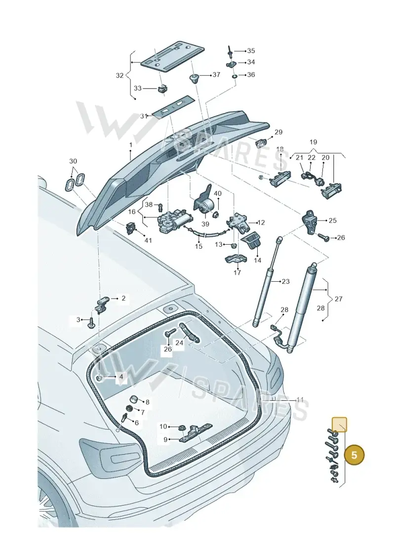 81A098617 — Audi Q2 (2016-2025) diagram 803827000, position 5
