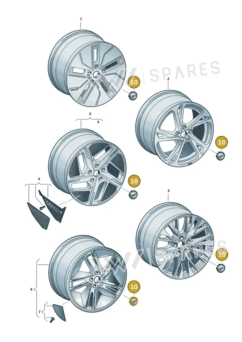 81A601170 — Audi RS e-tron GT (2020-2025) diagram 4j1601300, position 10