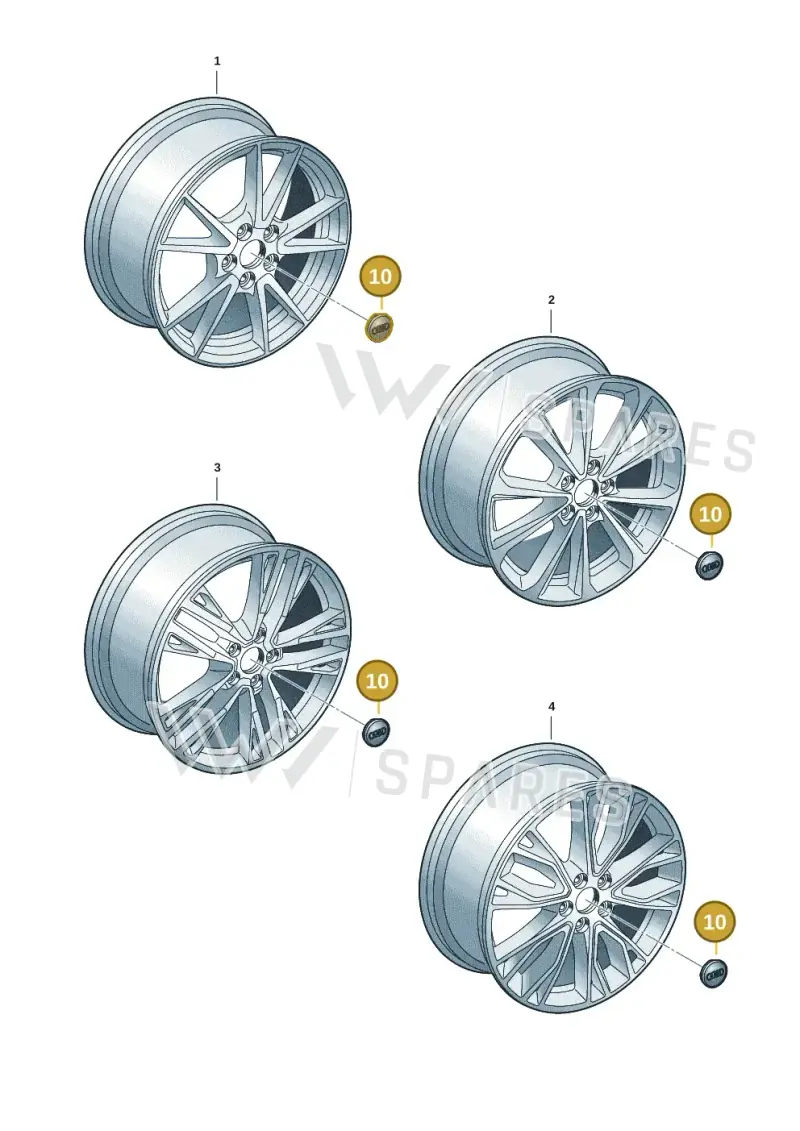 81A601170 — Audi A5 Limousine (2024-2025) diagram 8wk601300, position 10