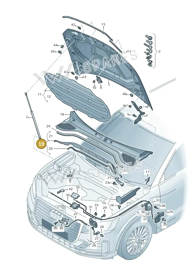 81A806239 — Audi Q2 (2016-2025) diagram 803823000, position 19