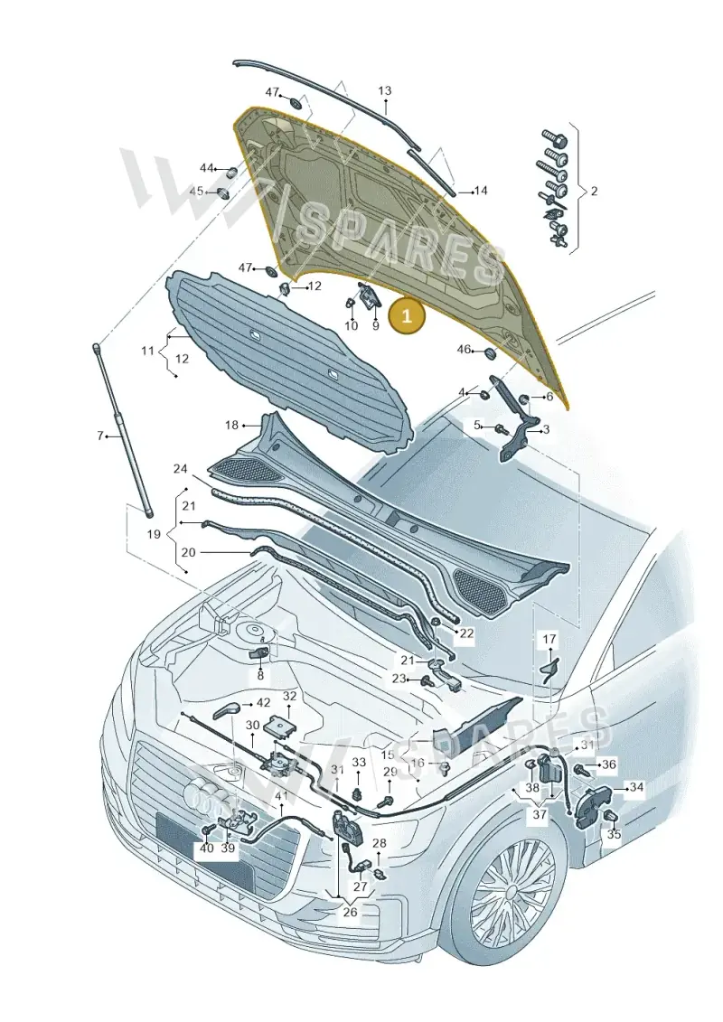 81A823029 — Audi Q2 (2016-2025) diagram 803823000, position 1