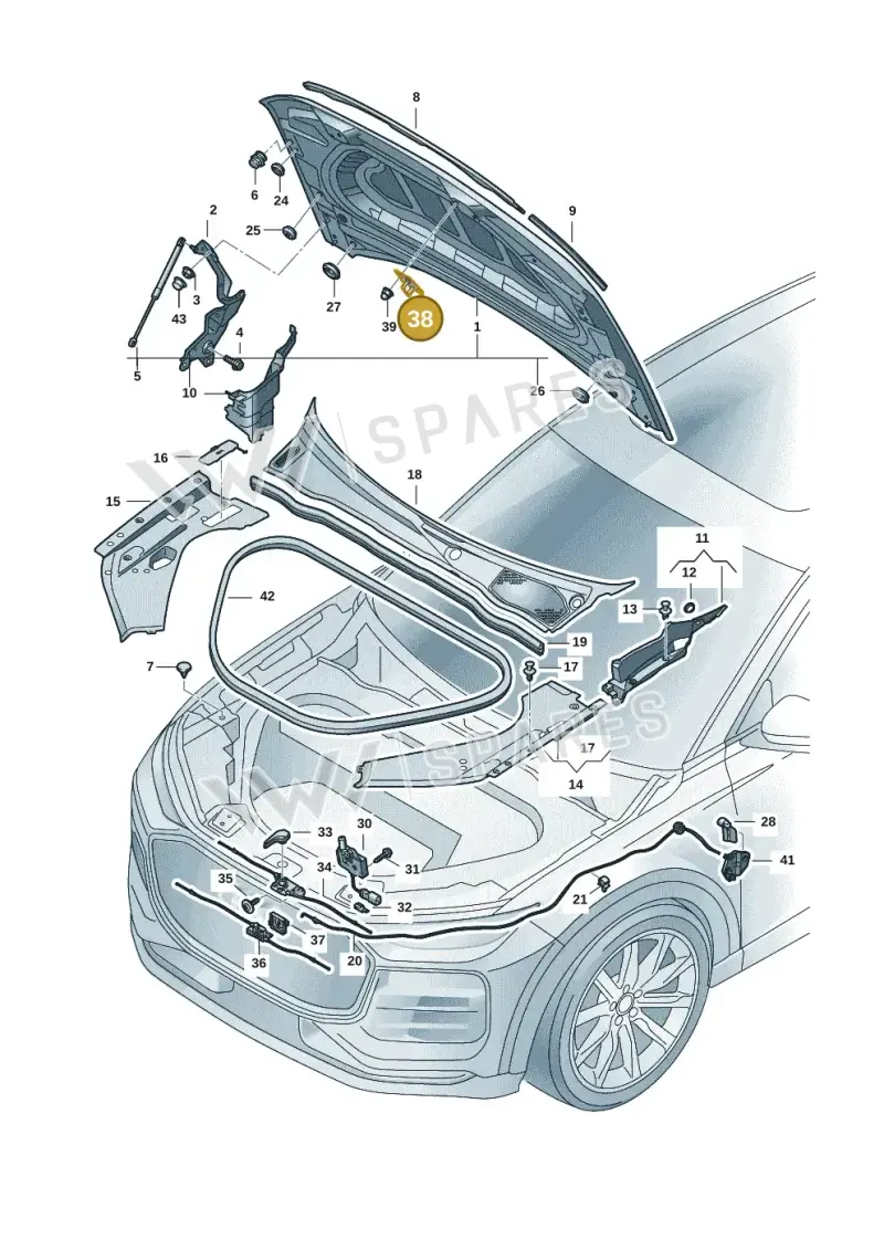 81A823185A — Audi Q6 e-tron (2023-2025) diagram f5s823000, position 38