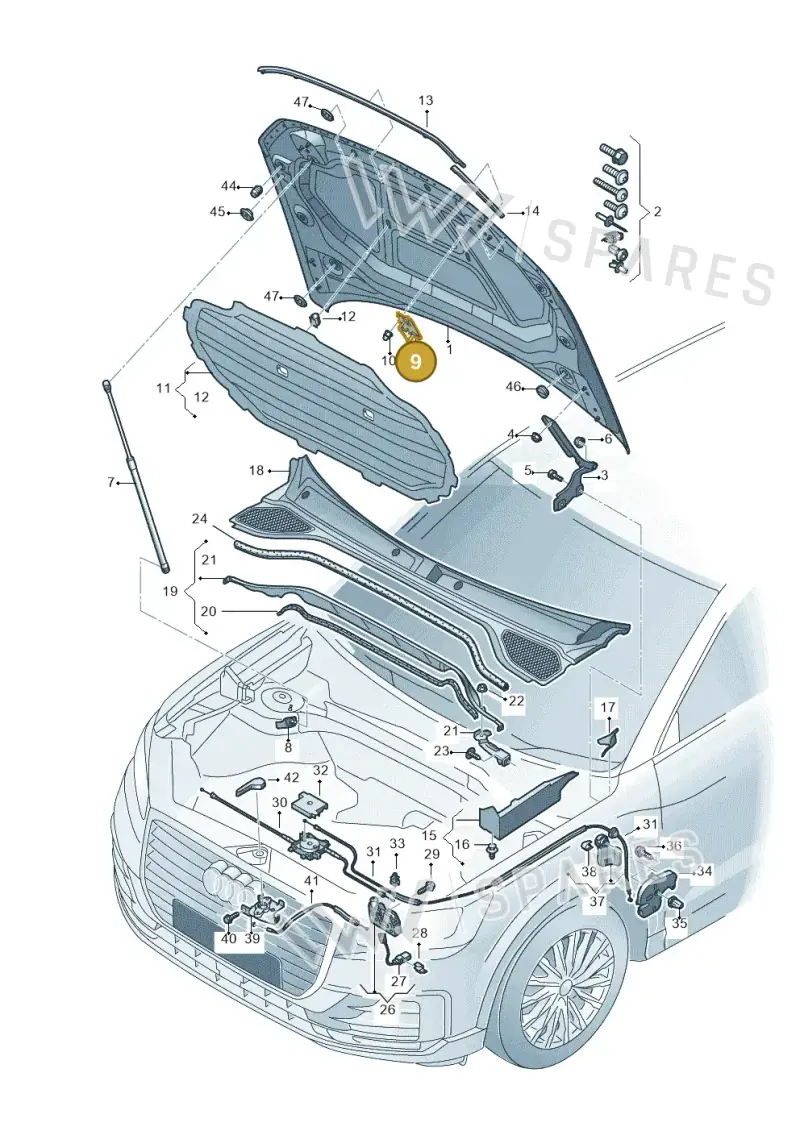 81A823186B — Audi Q2 (2016-2025) diagram 803823000, position 9