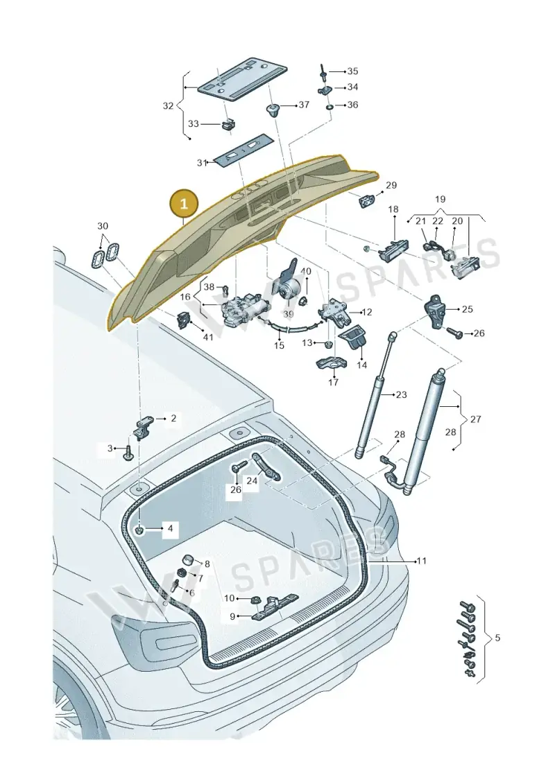 81A827025E — Audi Q2 (2016-2025) diagram 803827000, position 1