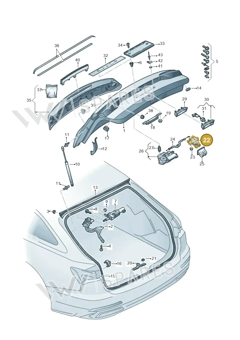 81A827506 — Audi RS6 Avant (2019-2025) diagram 537827000, position 22