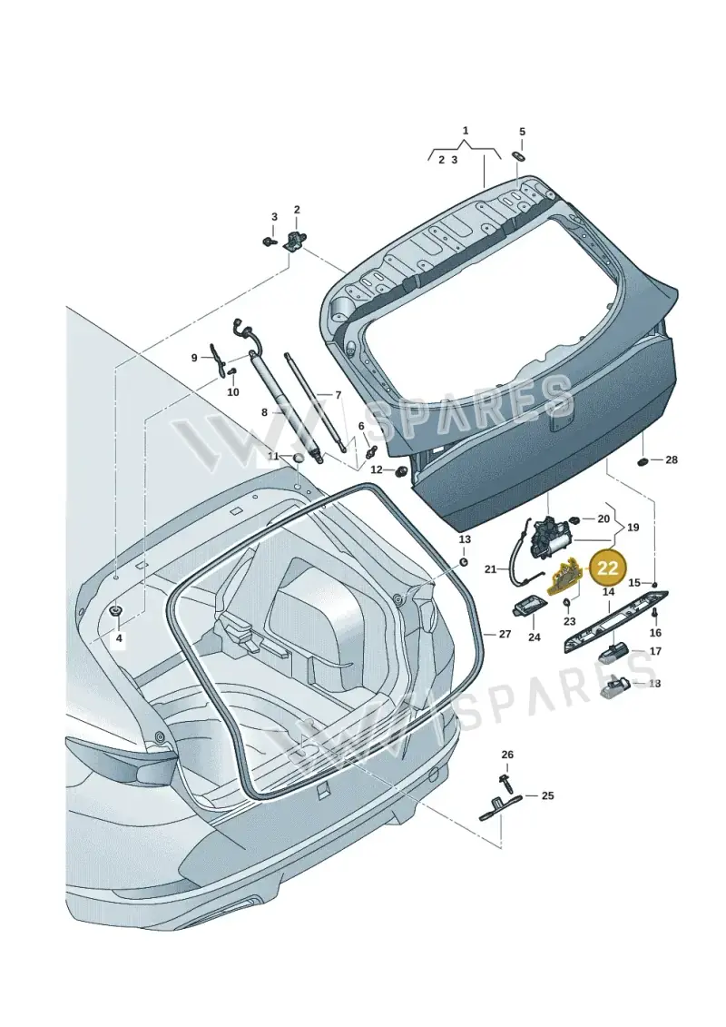 81A827506 — SEAT CUPRA Formentor (2020-) diagram 5ff827000, position 22