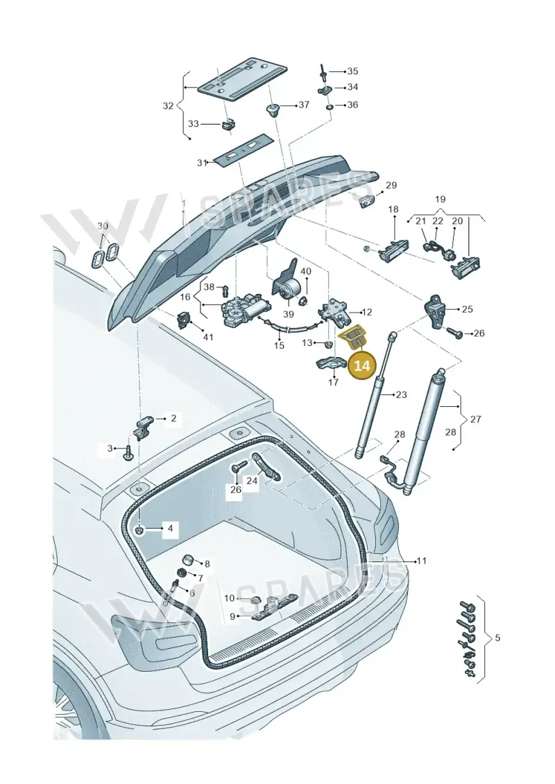 81A827520A9B9 — Audi Q2 (2016-2025) diagram 803827000, position 14