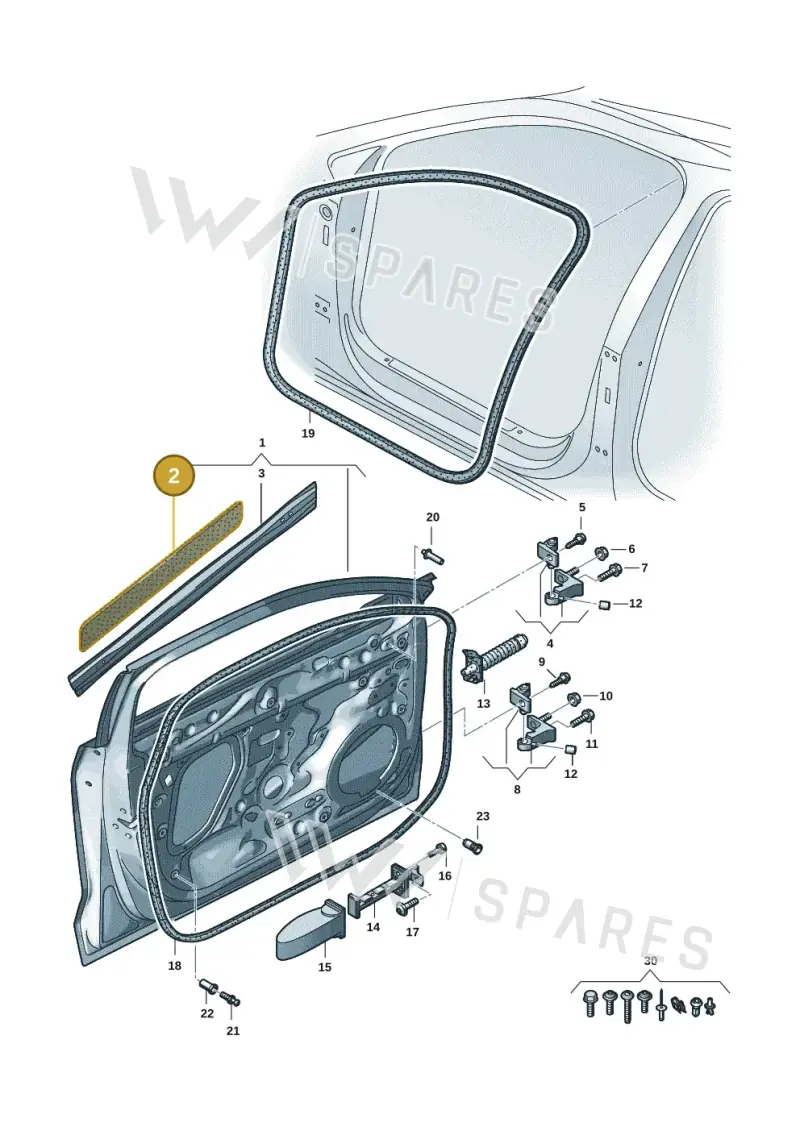 81A837805 — Audi A5 Limousine (2024-2025) diagram 8wk831010, position 2
