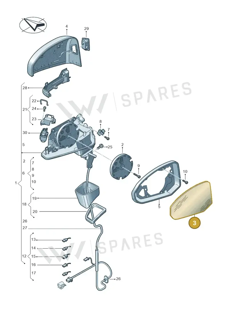 81A857536H — Audi RSQ3 Sportback (2019-2024) diagram 597857400, position 3