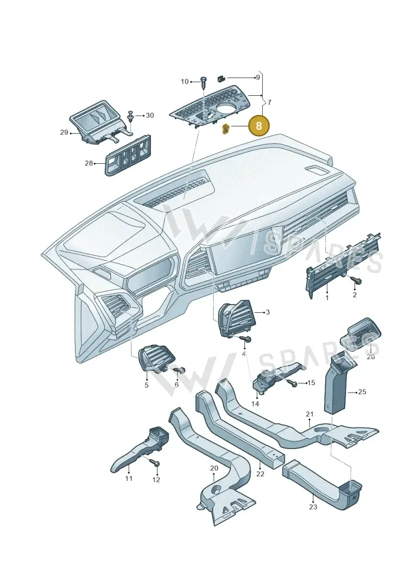 81A867947 — Audi Q4 Sportback (2021-2025) diagram 89a857110, position 8