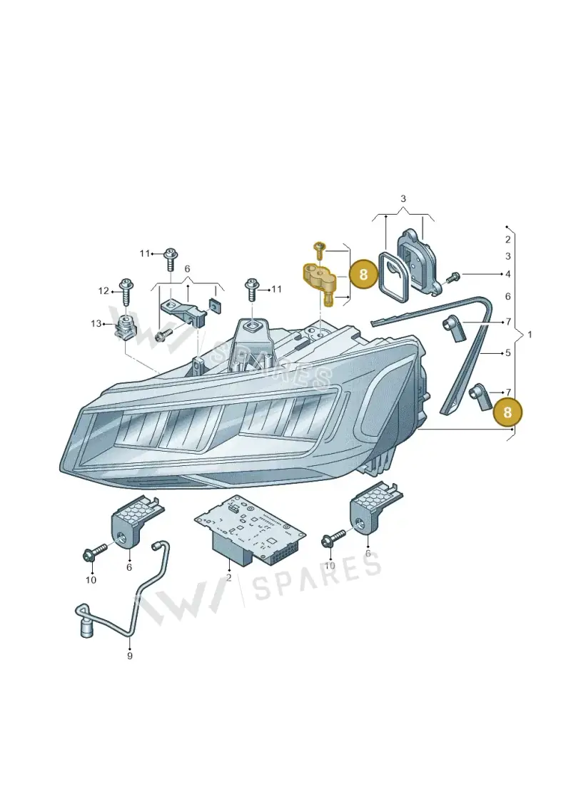 81A998099 — Audi Q2 (2016-2025) diagram 803941010, position 8