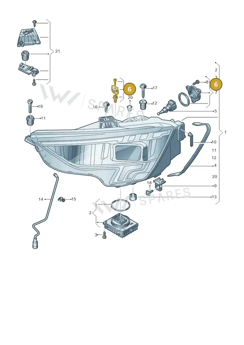 81A998099 — Audi A3 Sportback (2019-2025) diagram 596941050, position 6